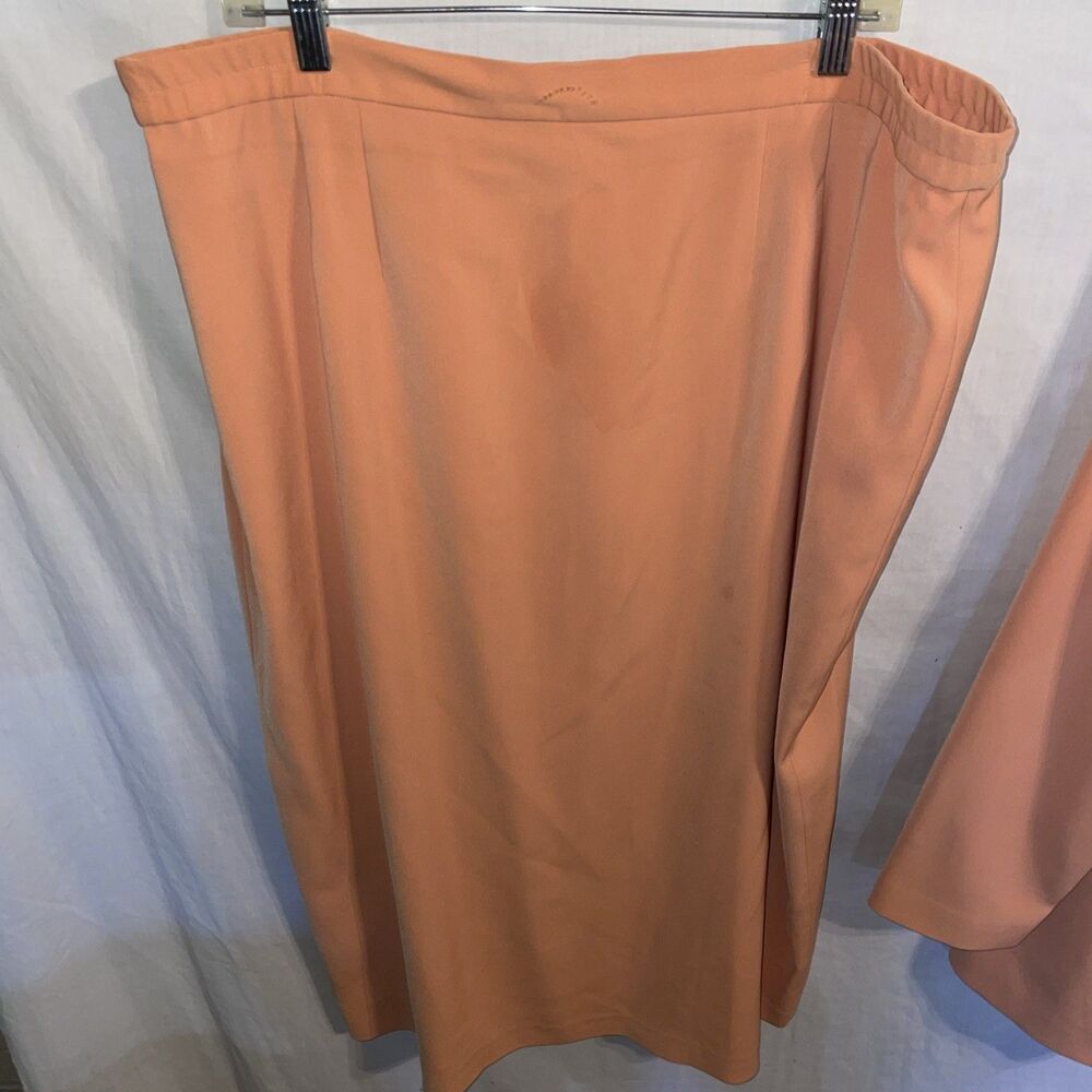 Louise Ricci Women’s Skirt Suit Size 20 Orange Business Formal Party - Picture 12 of 16